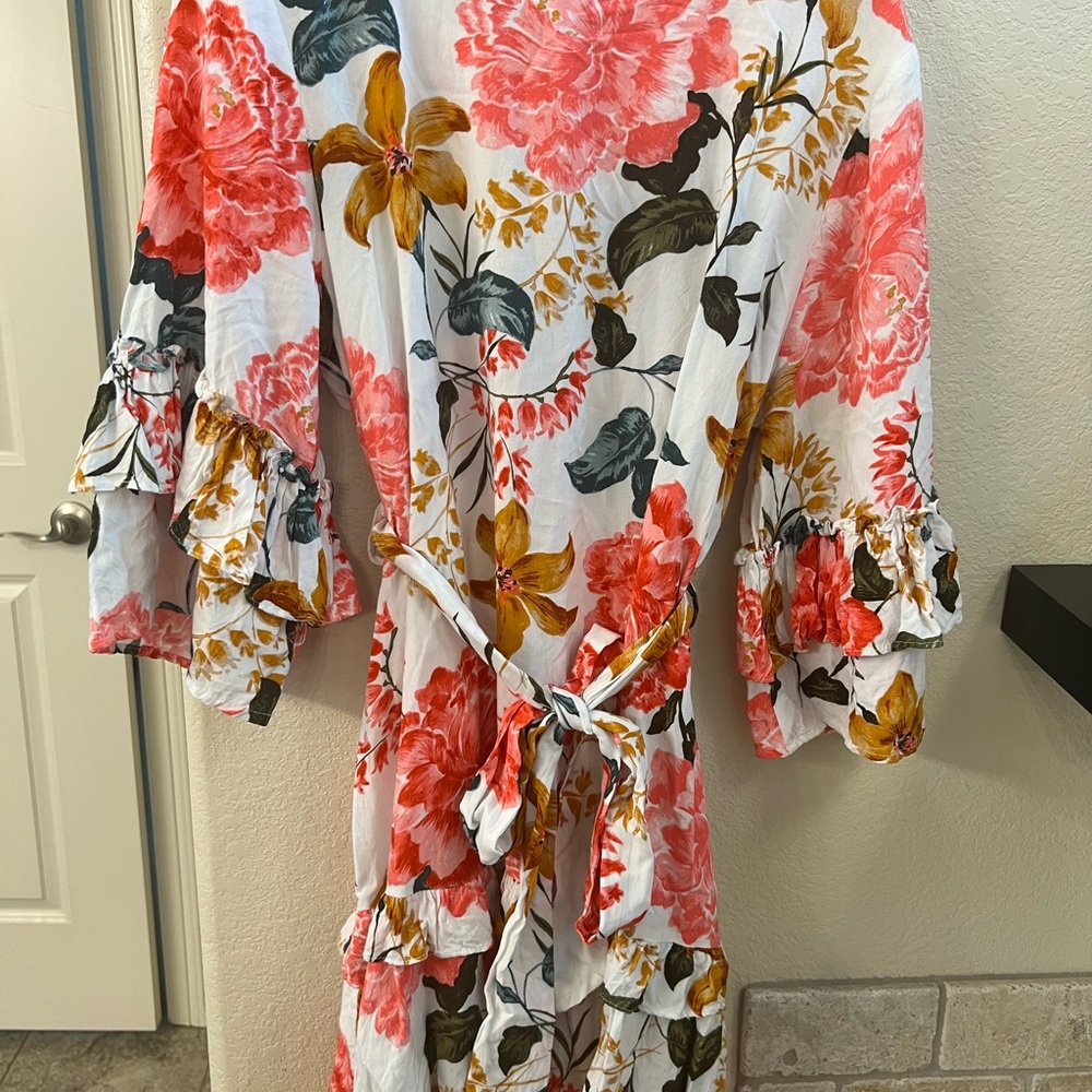 Petal & Pup Floral Dress in Pink and Yellow